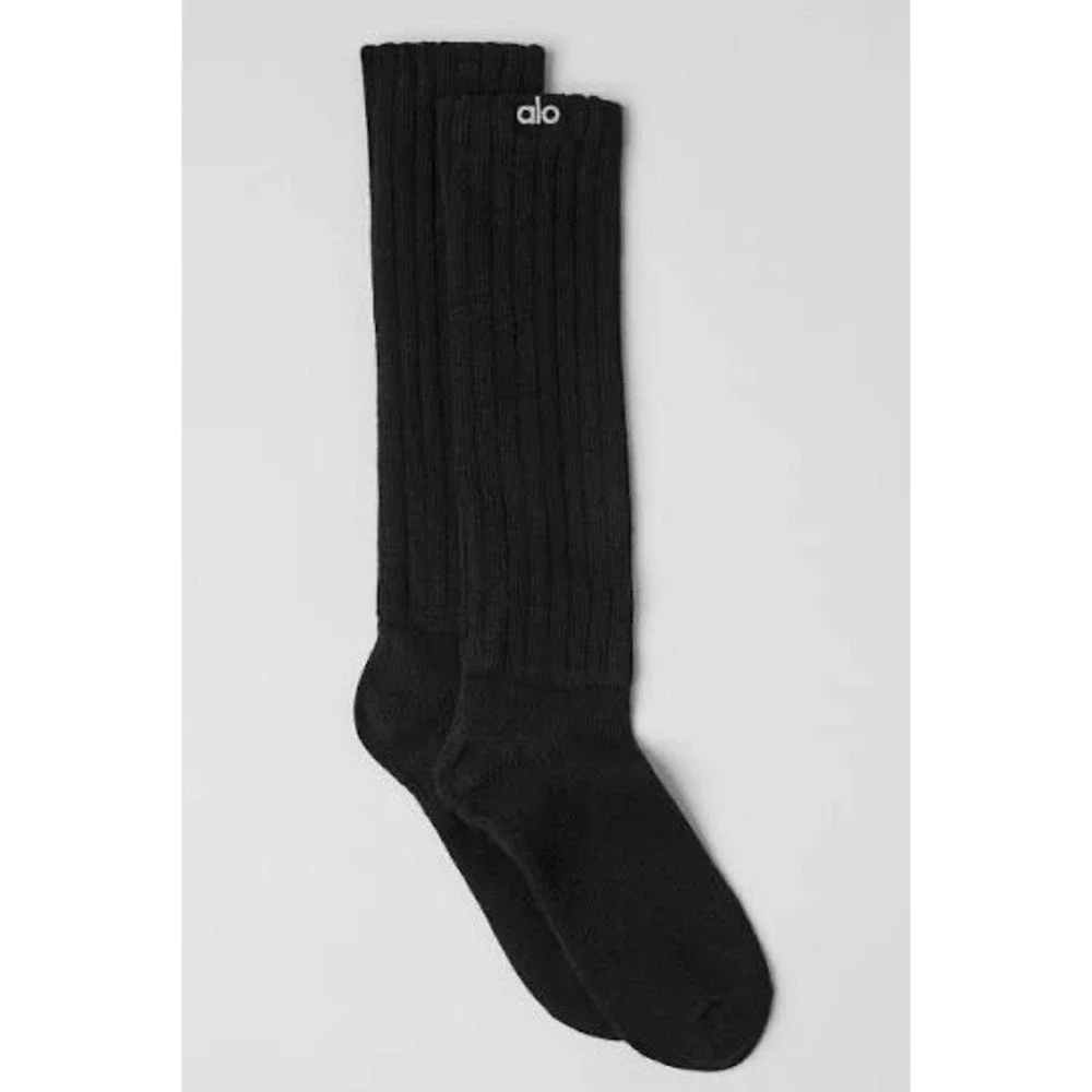 Alo Yoga, Unisex Scrunch Sock, Black, Medium, NWT